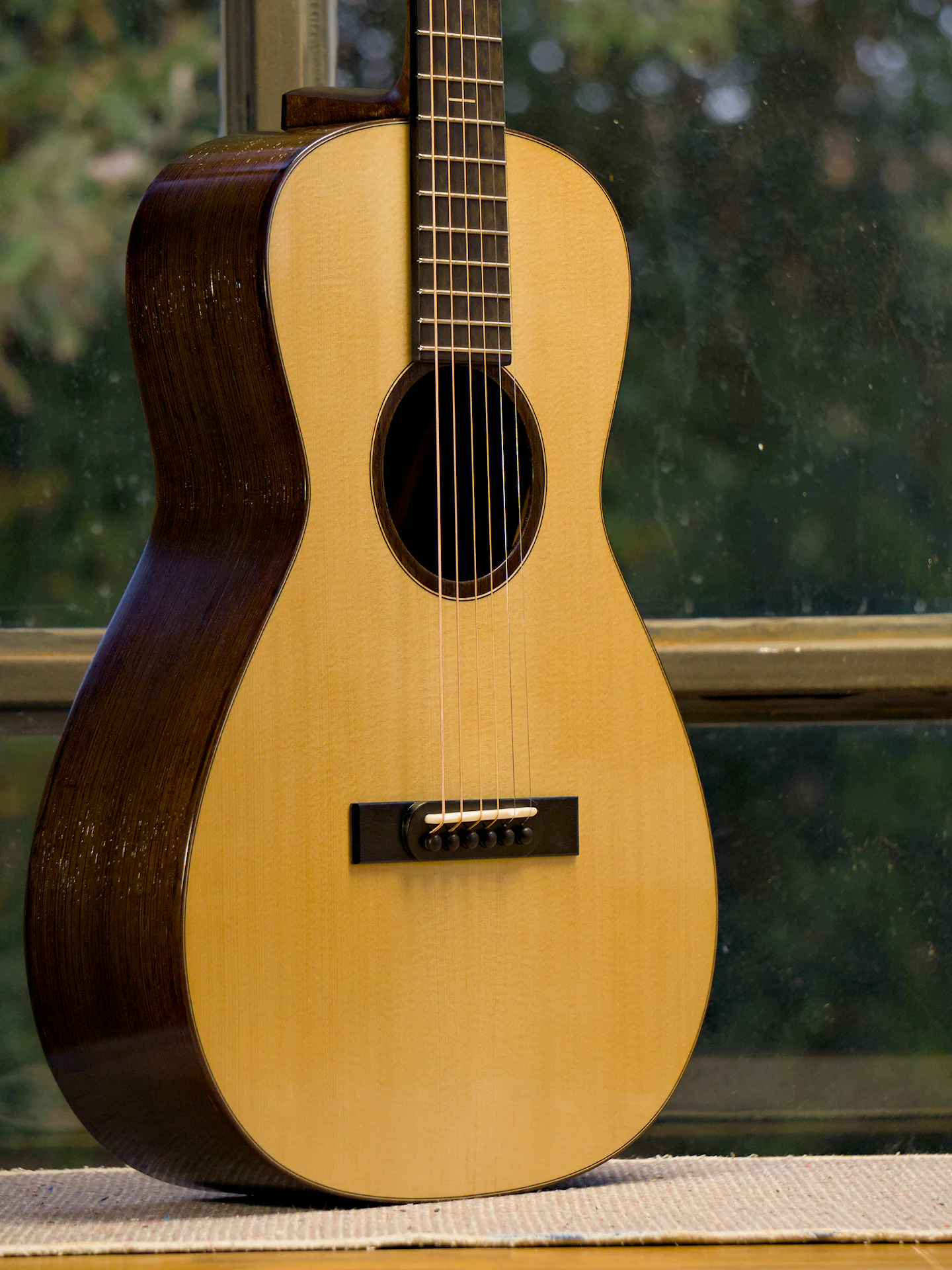 3/4 view of the Wenge guitar