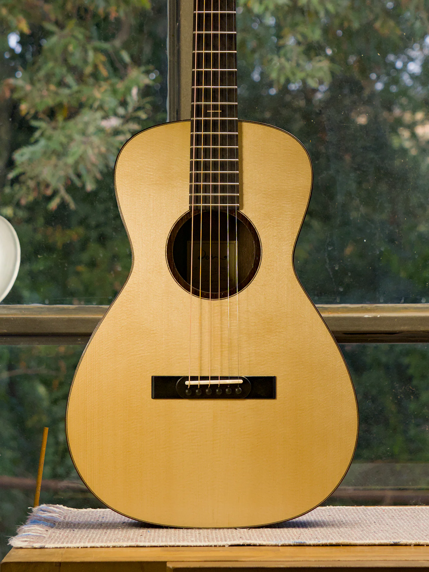 Front view of the Falcate Wenge guitar